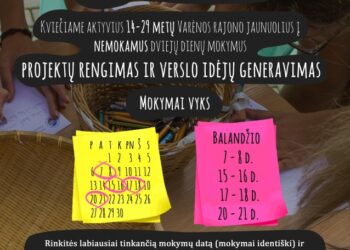 Kviečiame 14-29 metų Varėnos rajono jaunuolius dalyvauti projekte „Varėnos krašto jaunimo iniciatyvų skatinimas”