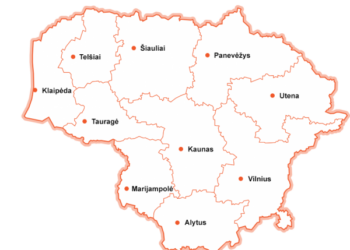 Investuok Lietuvoje“ ir Lietuvos geografijos mokytojų asociacijos bendradarbiavimo vaisius – Lietuvą pristatantis regionų žemėlapis