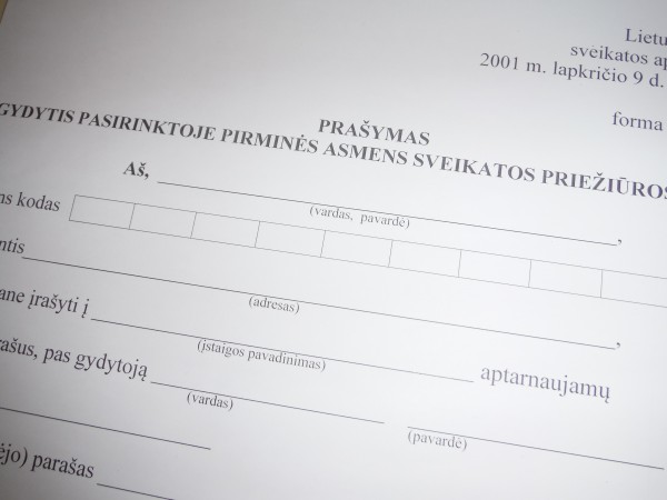Vilniaus TLK primena gyventojų prisirašymo prie pirminės asmens sveikatos priežiūros įstaigų tvarką