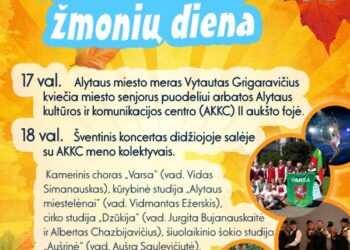 Alytaus miesto senjorai kviečiami į Tarptautinės pagyvenusių žmonių dienos šventę