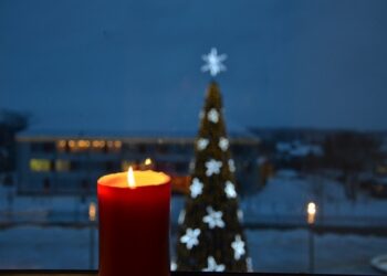 Languose degė vienybės žvakės