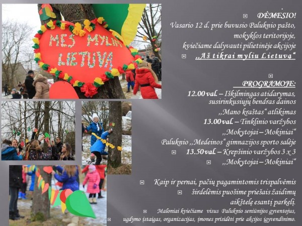 Paluknyje – pilietinė akcija „Aš tikrai myliu Lietuvą“