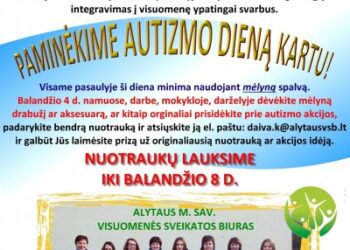 Kviečiame originaliai paminėti Pasaulinę autizmo dieną!