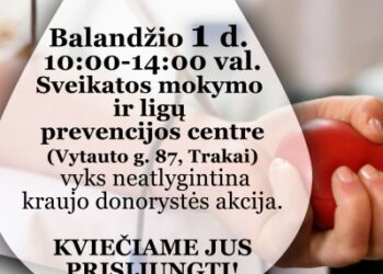 Balandžio 1 d. kviečia donorystės akcija