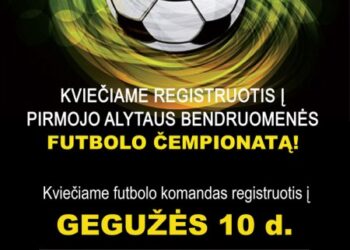 Kviečiame registruotis į Pirmojo Alytaus bendruomenės futbolo čempionatą