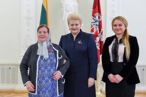 Ordino „Už nuopelnus Lietuvai” medaliu apdovanota Janina Stackevič iš Purvėnų