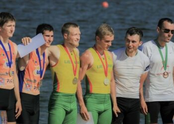 Į keturvietę sėdę M. Griškonis, R. Maščinskas ir S. Ritteris aplenkė olimpines įgulas