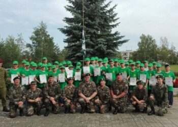 Jaunųjų šaulių I-os pakopos stovykla Veisiejuose