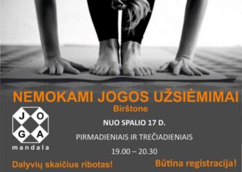 Kviečiame į nemokamus jogos užsiėmimus Birštone