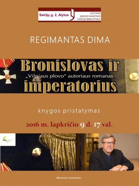 Rašytojas Regimantas Dima alytiškiams pristatys naują romaną