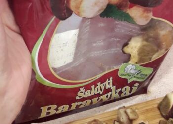 Sustabdyta prekyba šaldytais grybais