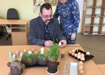Edukacinis užsiėmimas Krokialaukio bibliotekoje „Koks, marguti, tu gražus!“