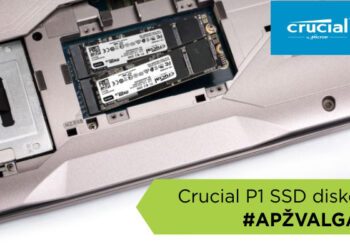 „Crucial P1“ SSD disko apžvalga [VIDEO]